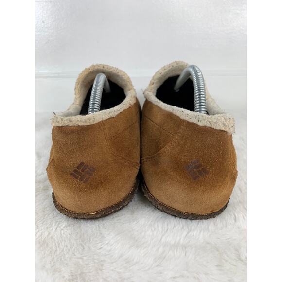 Columbia Men's YM5241-287 Brown Shearling Suede Slippers Size 10 - Picture 3 of 8